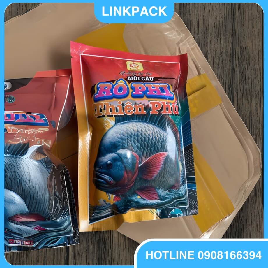 Bao bì mồi câu cá 4 bao bì mồi câu cá in logo