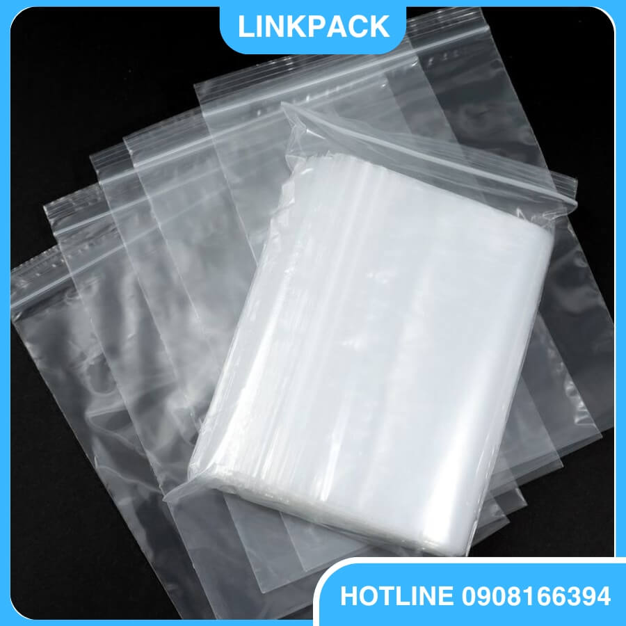 Cấu trúc túi zipper chỉ trắng