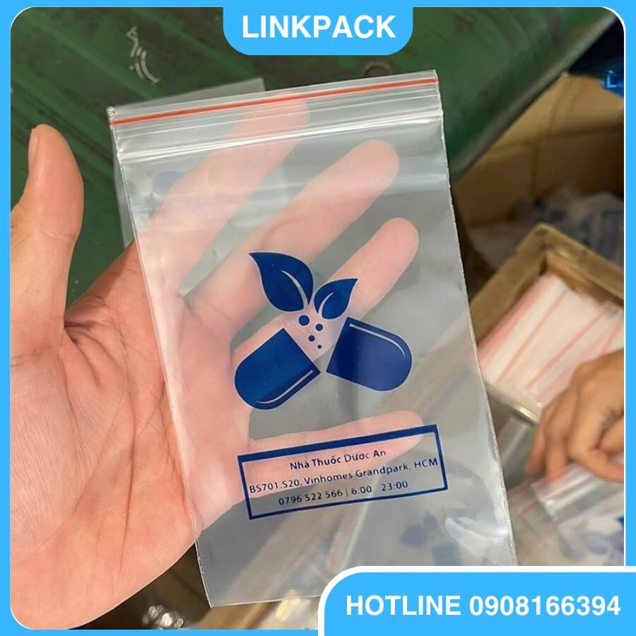 In túi zip đựng thuốc tây