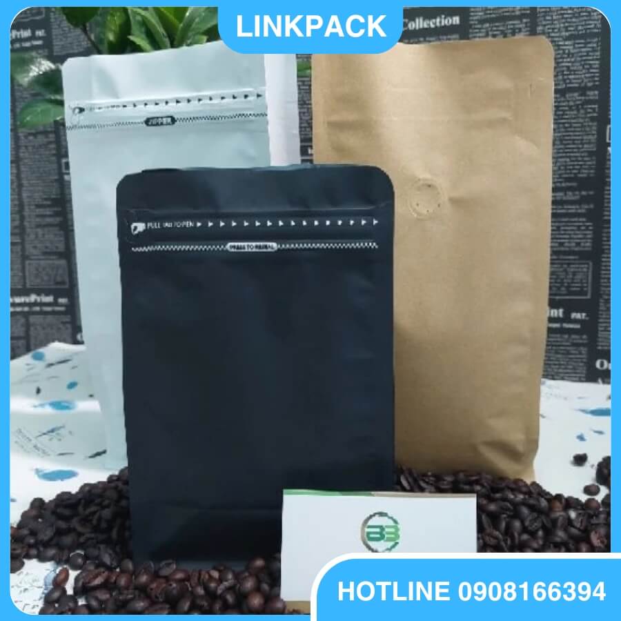 Kích cỡ túi zip đựng cà phê