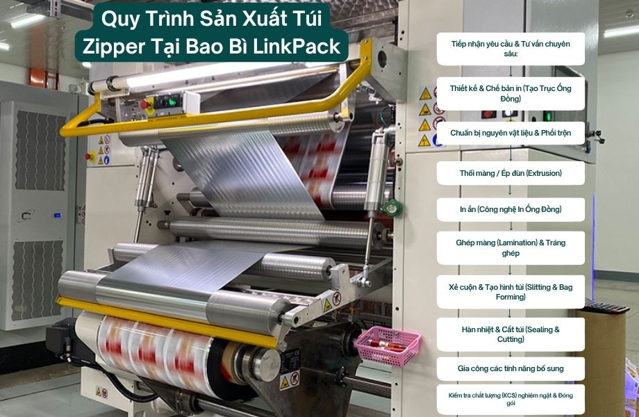 Quy trình sản xuất túi zipper tại linkpack
