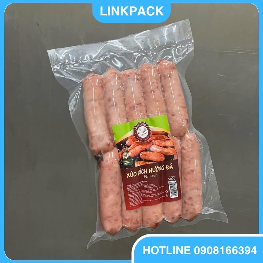Túi hút chân không đựng lạp xưởng chất liệu PA/PE