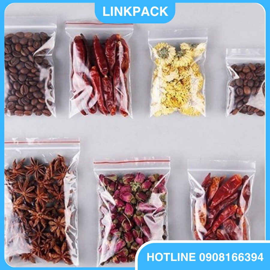 Túi Zip Chỉ Đỏ 3 Túi zipper chỉ đỏ đựng thực phẩm