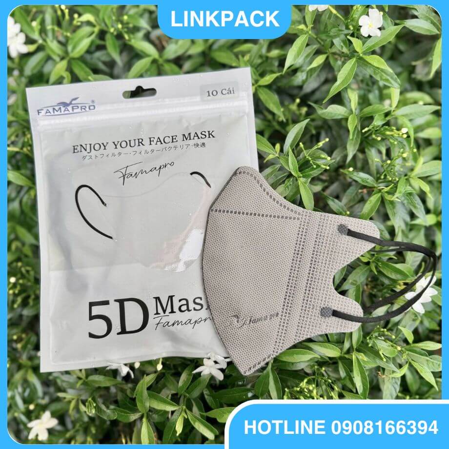 Túi zipper khẩu trang 5D