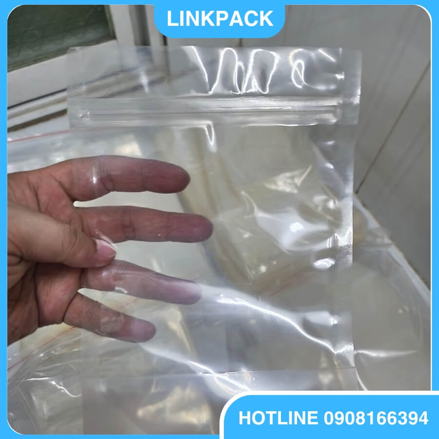 Túi zip trong đáy đứng có sẵn