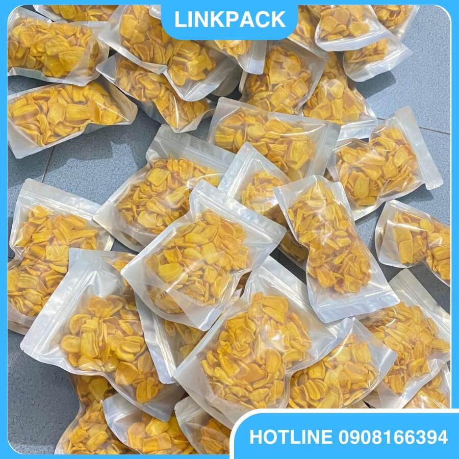 túi zipper bạc đựng mít sấy
